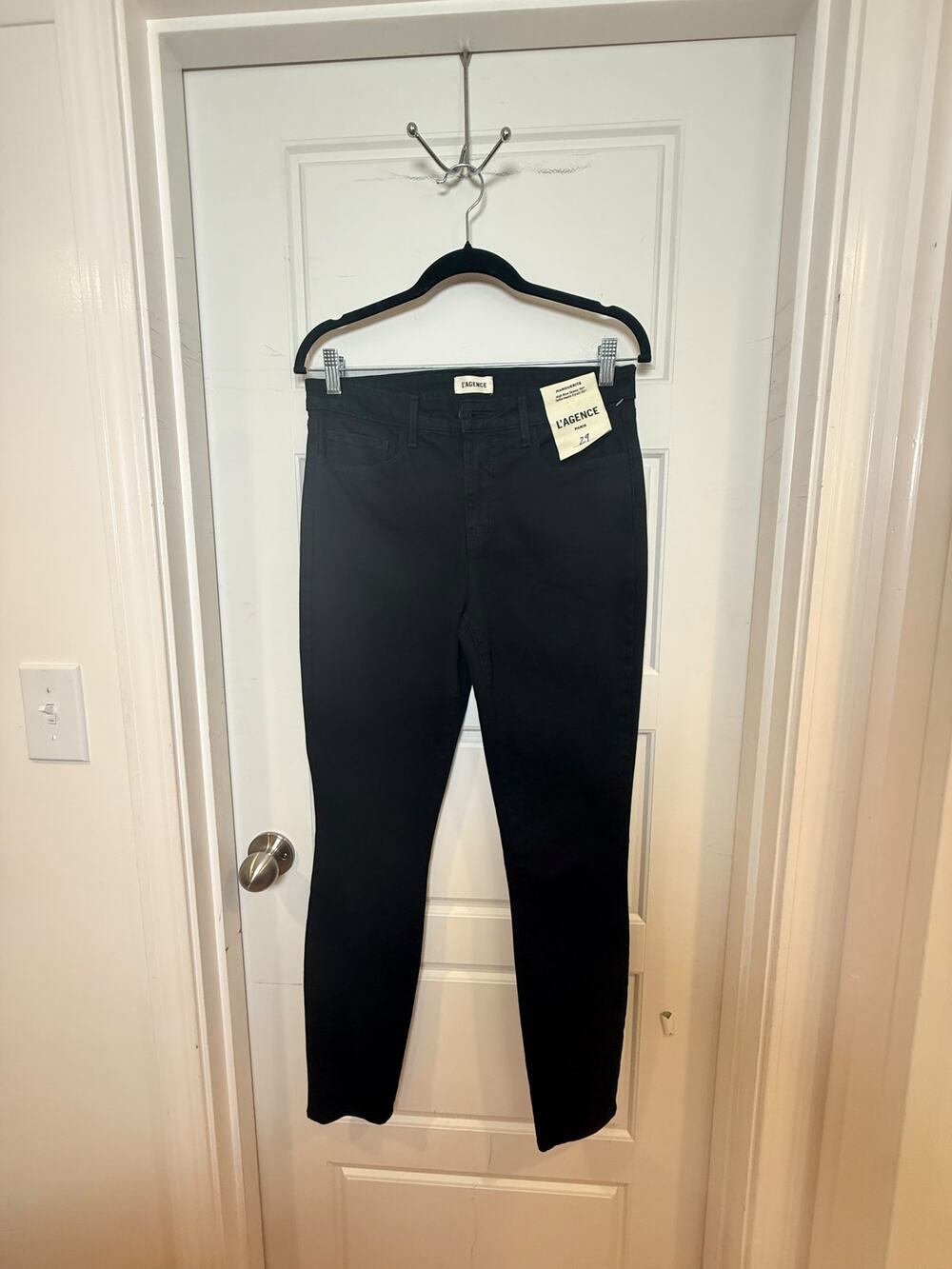 NWT L'Agence High Rise Skinny Jeans Black Size 29